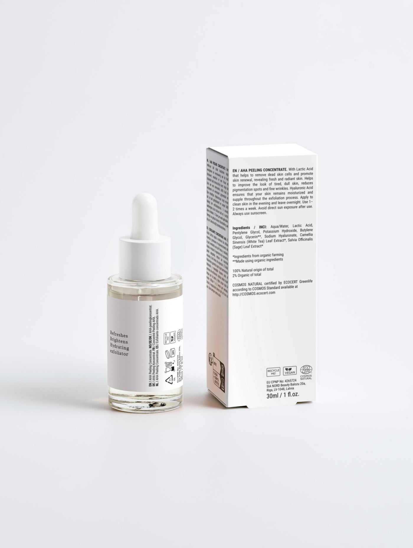 AHA peeling melkzuur hyaluronzuur concentrate Skincare by Nouk